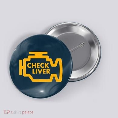 Check Liver Light Funny Drinking Tank Top Button