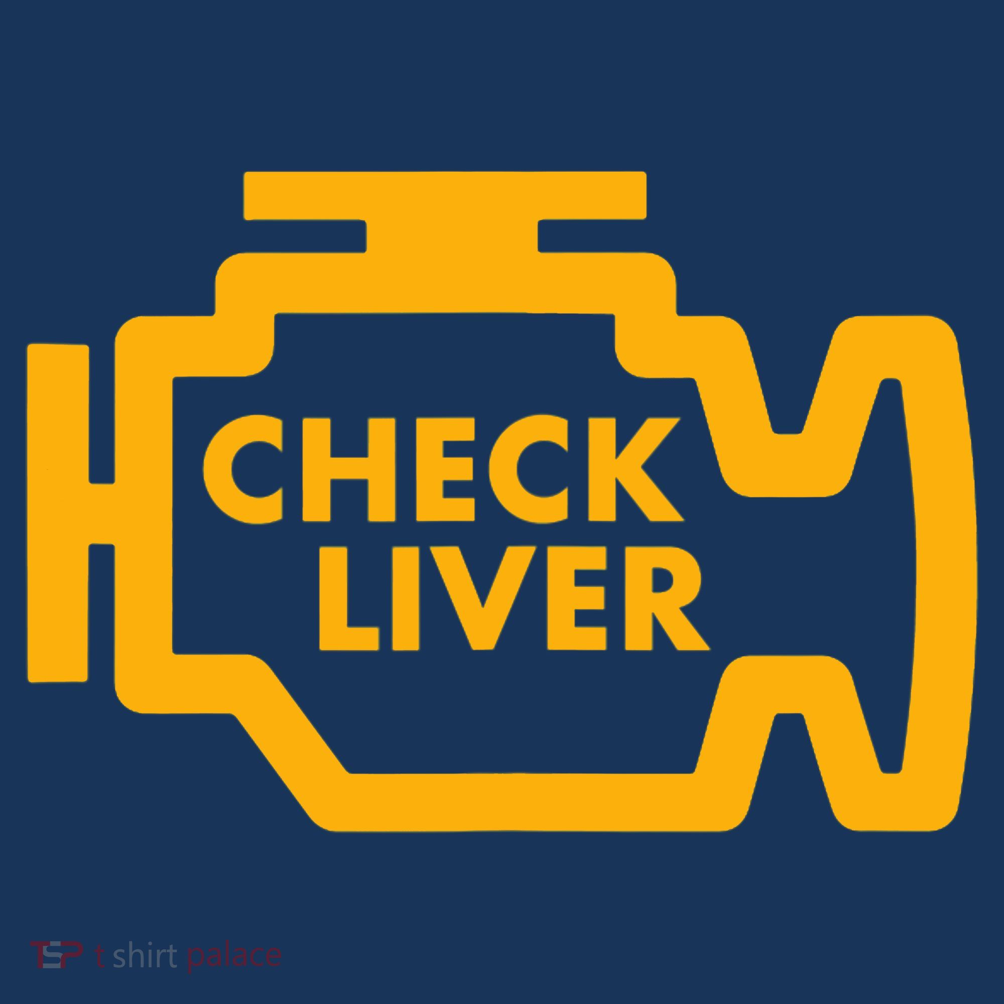 Check Liver Light Funny Drinking Tank Top Button