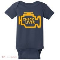 Check Liver Light Funny Drinking Tank Top Baby Bodysuit thumb 0
