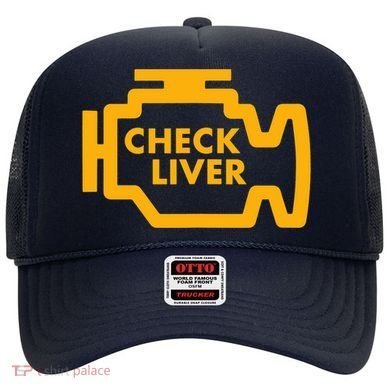 Check Liver Light Funny Drinking Tank Top Hat