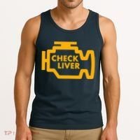 Check Liver Light Funny Drinking Tank Top Tank Top thumb 3