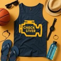 Check Liver Light Funny Drinking Tank Top Tank Top thumb 4