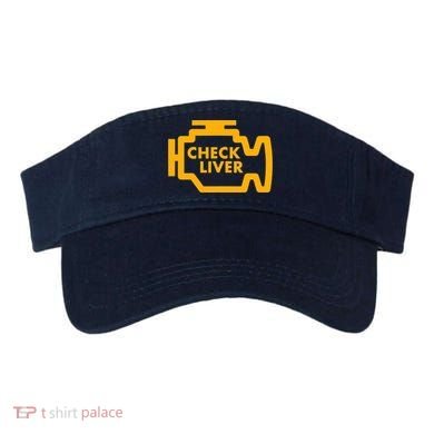 Check Liver Light Funny Drinking Tank Top Visor