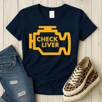 Check Liver Light Funny Drinking Tank Top Women's T-Shirt thumb 3