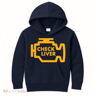 Check Liver Light Funny Drinking Tank Top Kids Hoodie