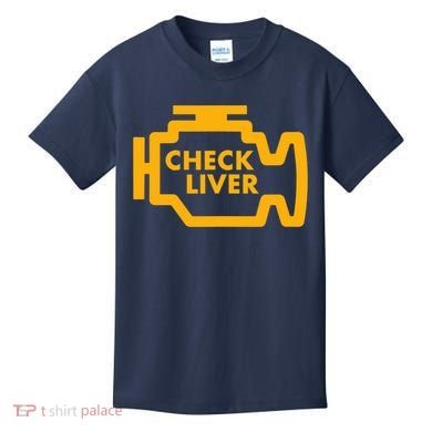 Check Liver Light Funny Drinking Tank Top Kids T-Shirt
