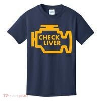 Check Liver Light Funny Drinking Tank Top Kids T-Shirt thumb 0