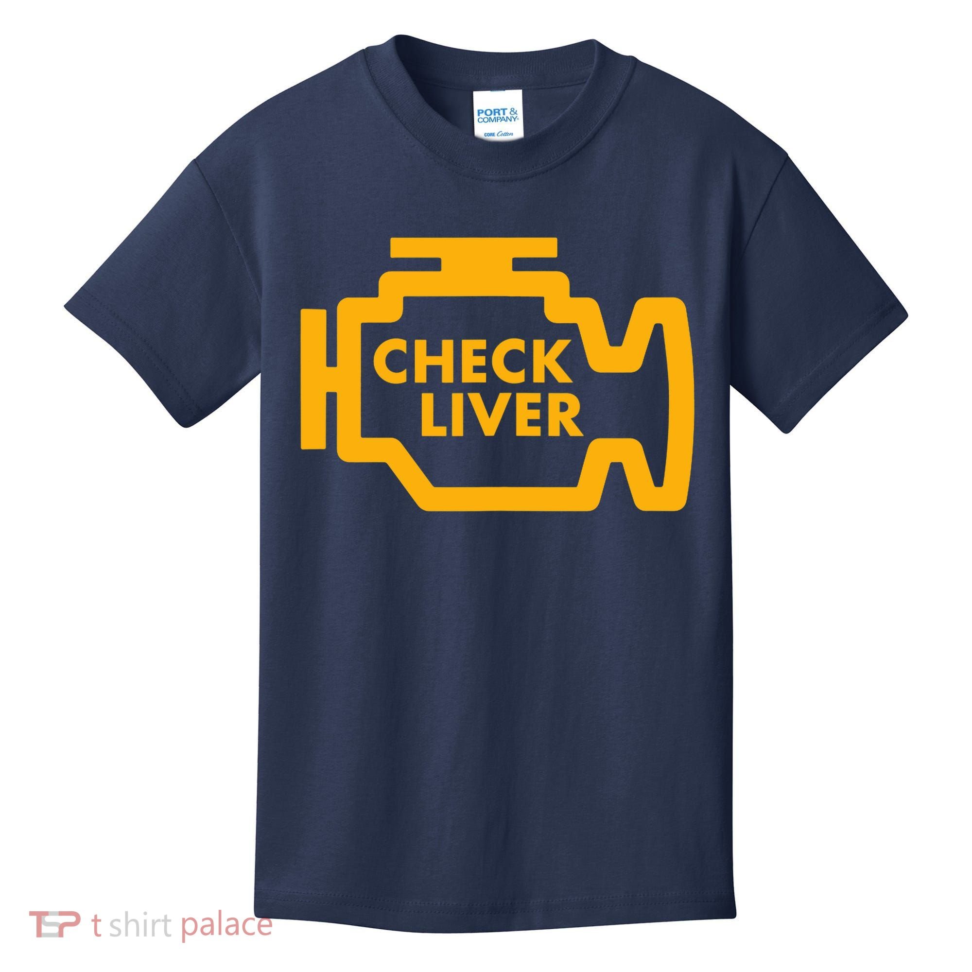 Check Liver Light Funny Drinking Tank Top Kids T-Shirt