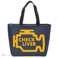 Check Liver Light Funny Drinking Tank Top Tote Bag thumb 0