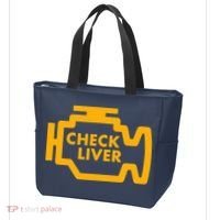 Check Liver Light Funny Drinking Tank Top Tote Bag thumb 3