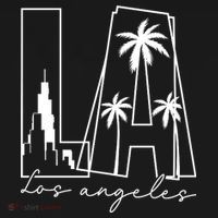 Classic LA Los Angeles Logo USA-Made Doggie Bandana thumb 2