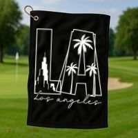 Classic LA Los Angeles Logo Golf Towel thumb 1