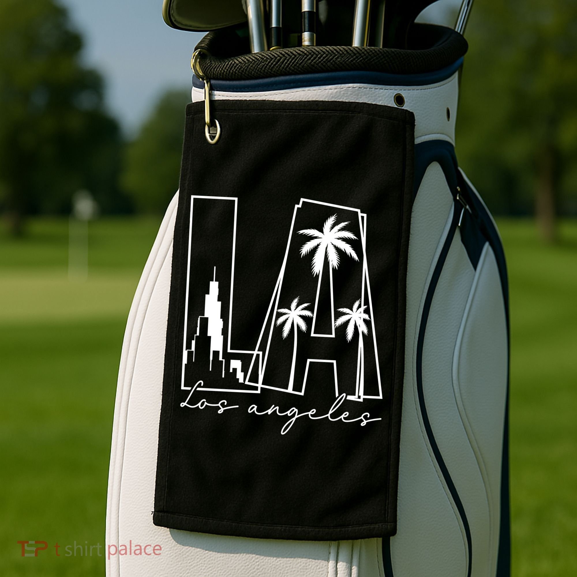 Classic LA Los Angeles Logo Golf Towel