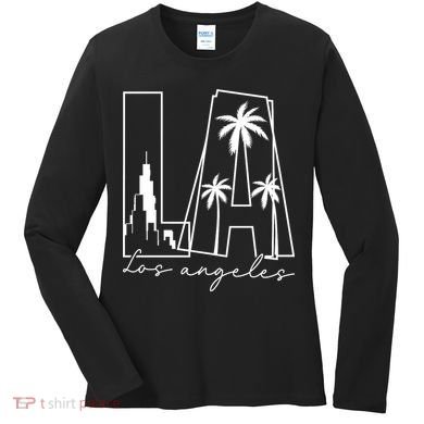 Classic LA Los Angeles Logo Women's Long Sleeve Shirt