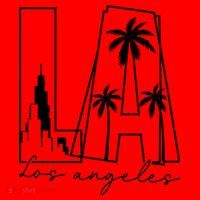 Classic LA Los Angeles Logo Santa Hat thumb 1