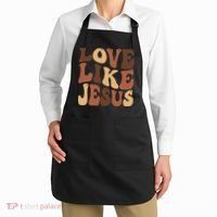 Christian Love Like Jesus Melanin Black History Apron thumb 2