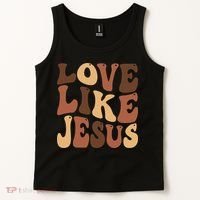 Christian Love Like Jesus Melanin Black History Tank Top thumb 2