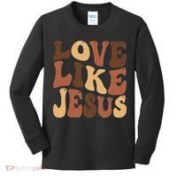 Christian Love Like Jesus Melanin Black History Kids Long Sleeve Shirt thumb 0