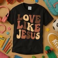 Christian Love Like Jesus Melanin Black History Kids T-Shirt thumb 3