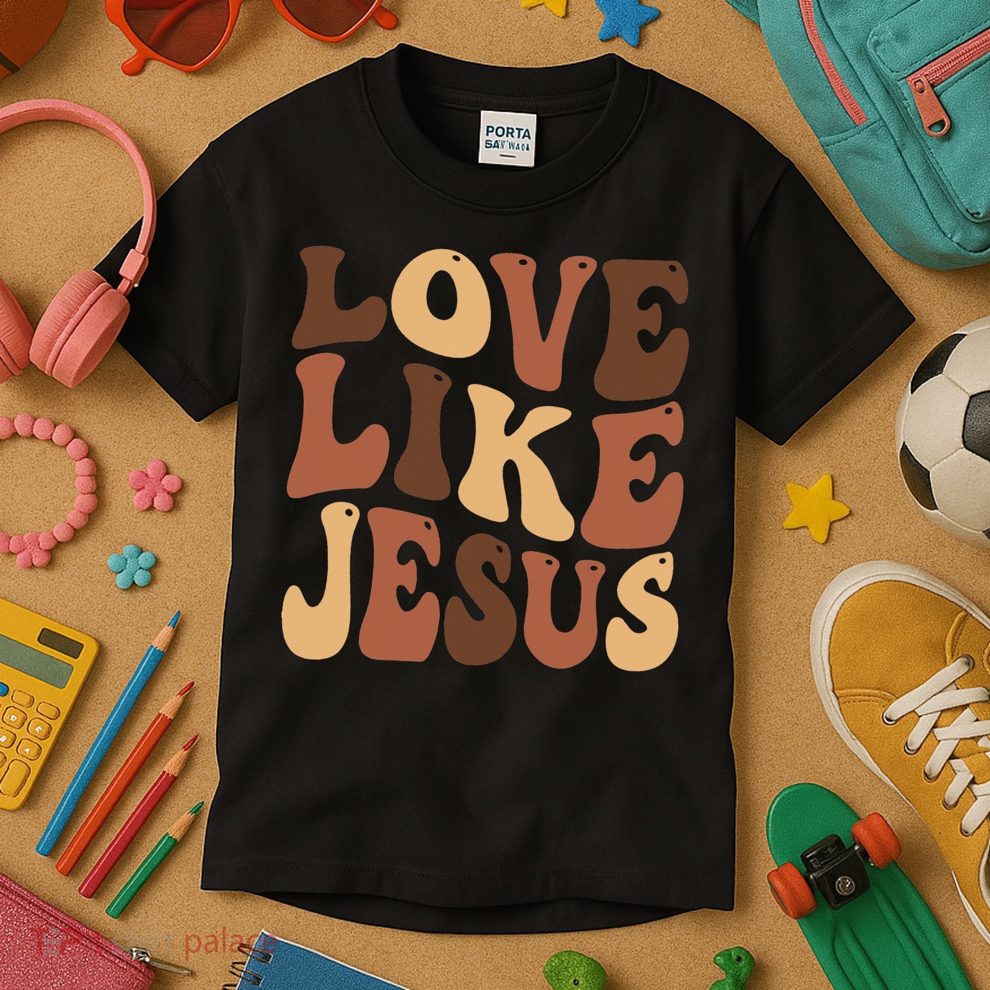 Christian Love Like Jesus Melanin Black History Kids T-Shirt