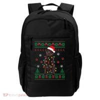 Chocolate Lab Labrador Christmas Lights Dog Ugly Sweater Backpack thumb 0