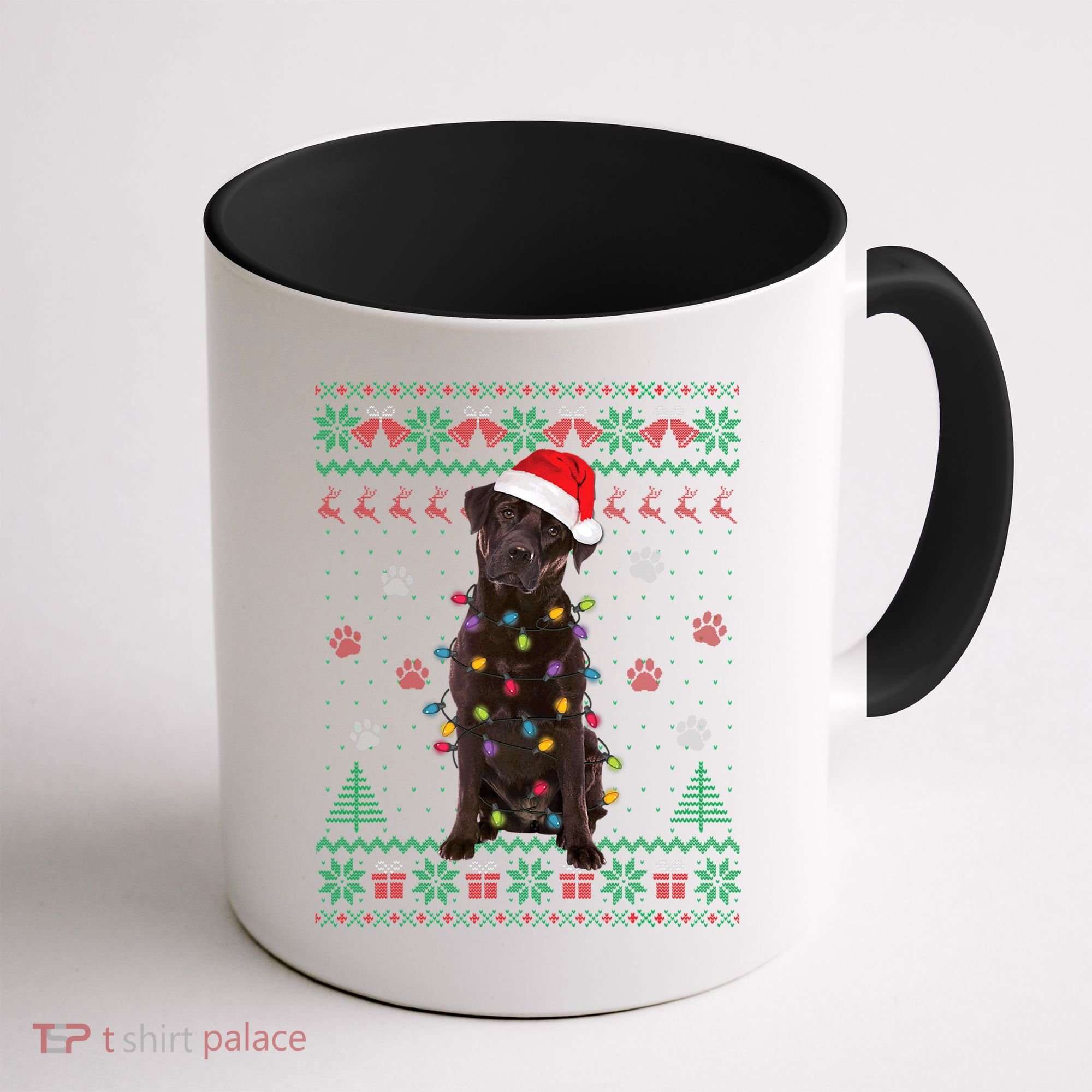 Chocolate Lab Labrador Christmas Lights Dog Ugly Sweater Coffee Mug