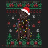 Chocolate Lab Labrador Christmas Lights Dog Ugly Sweater Tumbler thumb 3