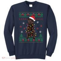 Chocolate Lab Labrador Christmas Lights Dog Ugly Sweater Sweatshirt thumb 0
