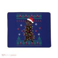 Chocolate Lab Labrador Christmas Lights Dog Ugly Sweater Mousepad thumb 0