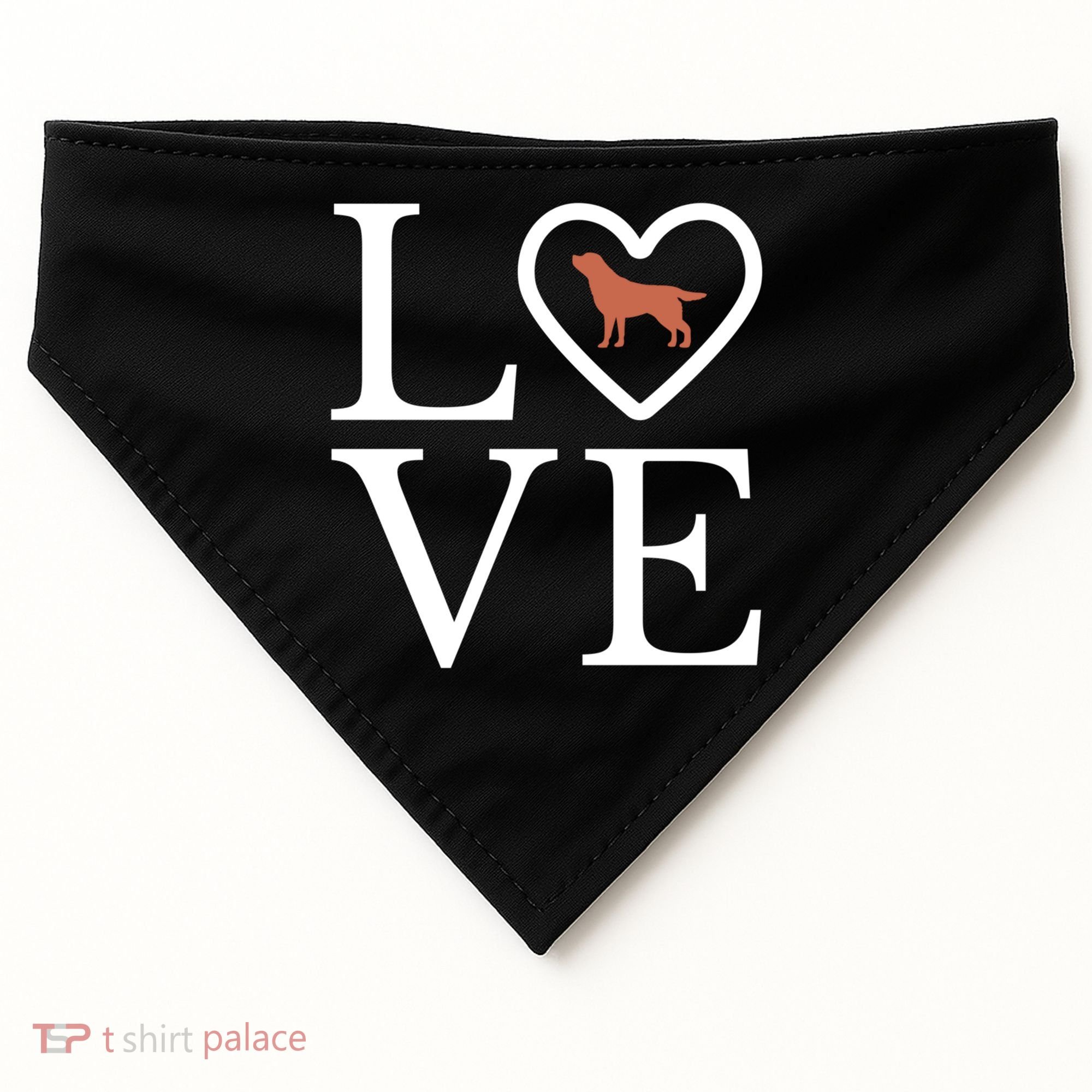 Chocolate Lab Love Valentine's Day Dog Labrador Retriever Gift USA-Made Doggie Bandana