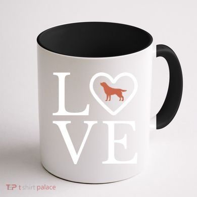 Chocolate Lab Love Valentine's Day Dog Labrador Retriever Gift Coffee Mug back
