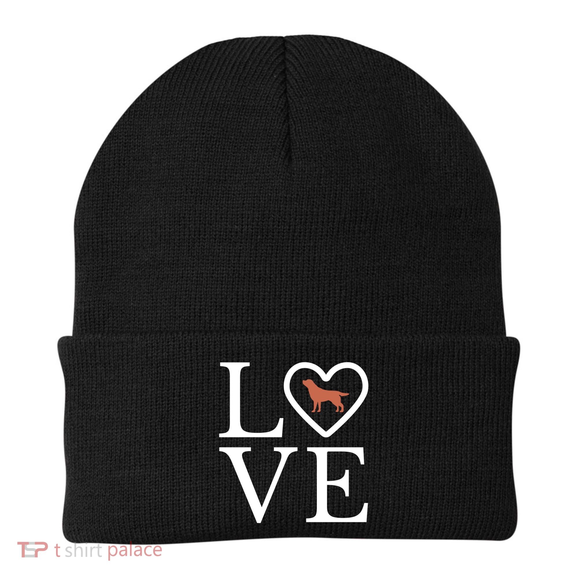 Chocolate Lab Love Valentine's Day Dog Labrador Retriever Gift Beanie