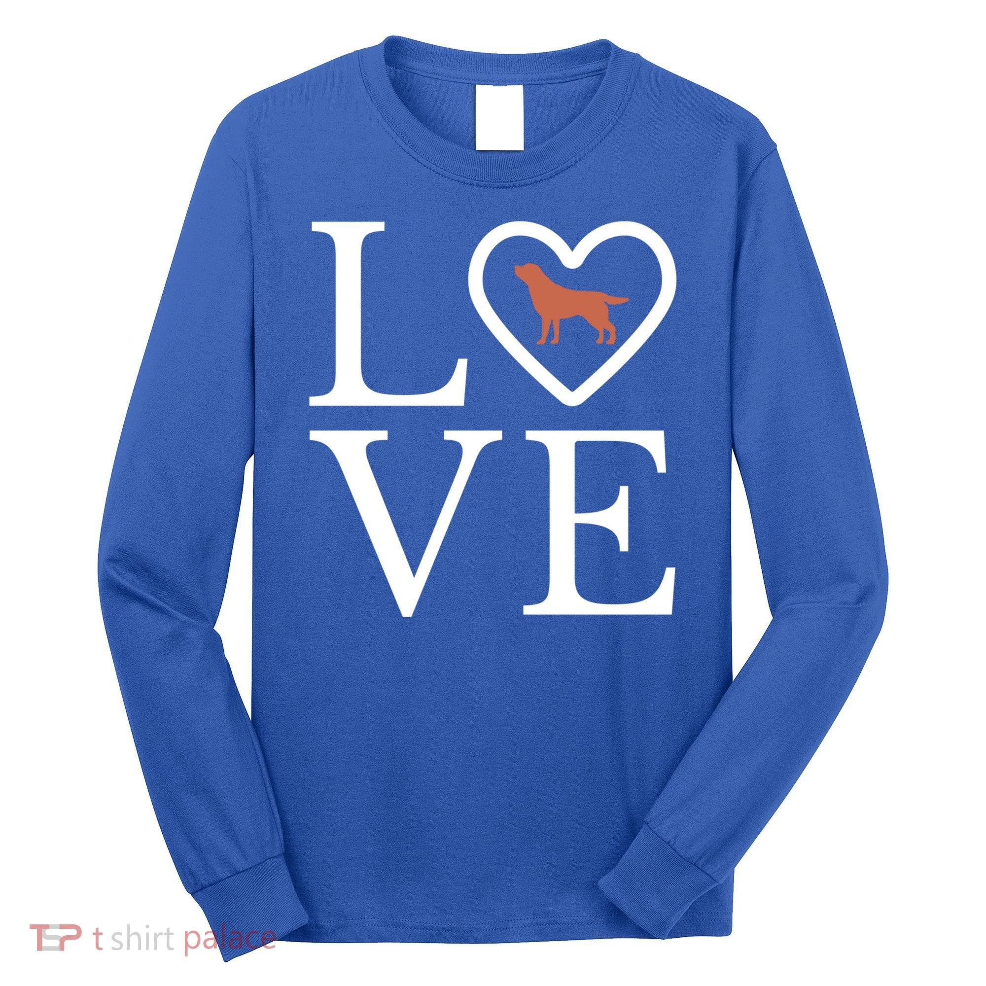 Chocolate Lab Love Valentine's Day Dog Labrador Retriever Gift Long Sleeve Shirt