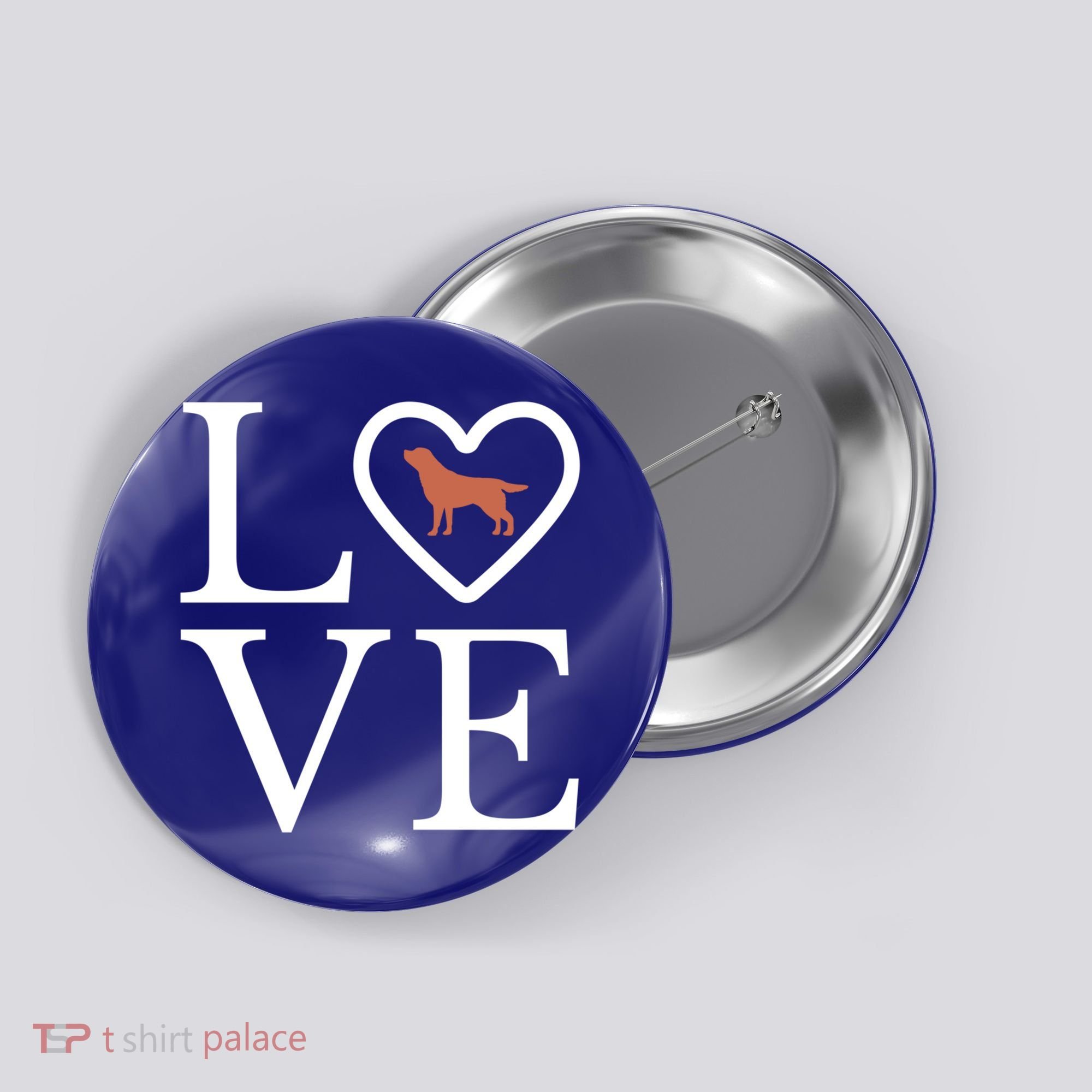 Chocolate Lab Love Valentine's Day Dog Labrador Retriever Gift Button