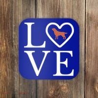 Chocolate Lab Love Valentine's Day Dog Labrador Retriever Gift Coaster thumb 0