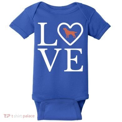 Chocolate Lab Love Valentine's Day Dog Labrador Retriever Gift Baby Bodysuit
