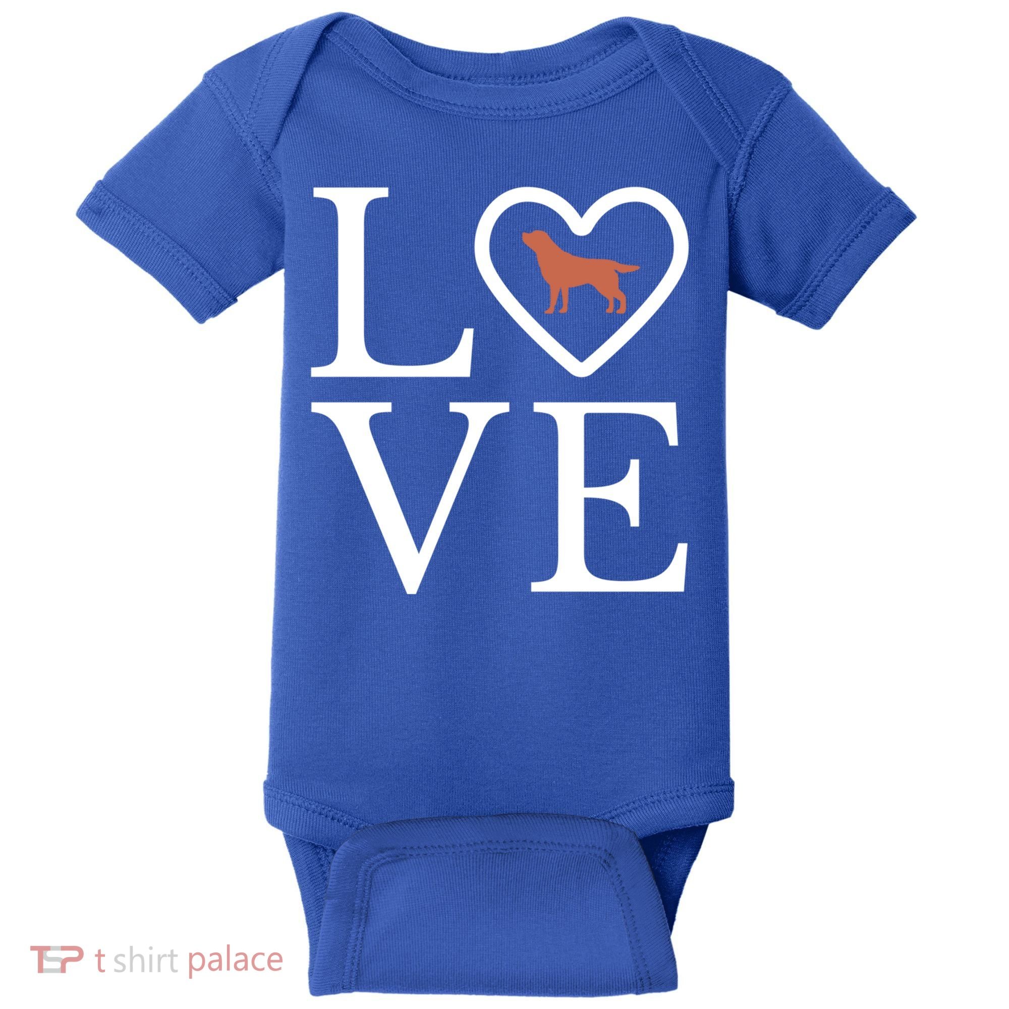 Chocolate Lab Love Valentine's Day Dog Labrador Retriever Gift Baby Bodysuit