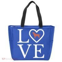 Chocolate Lab Love Valentine's Day Dog Labrador Retriever Gift Tote Bag thumb 0