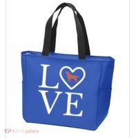 Chocolate Lab Love Valentine's Day Dog Labrador Retriever Gift Tote Bag thumb 3