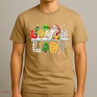Cute Lunch Lady Funny Christmas Tree Santa Family Xmas Gifts T-Shirt thumb 3