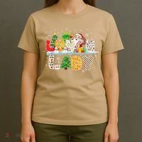 Cute Lunch Lady Funny Christmas Tree Santa Family Xmas Gifts T-Shirt thumb 4