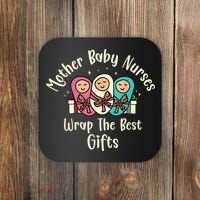Christmas L&D Labor Mother Baby Nurses Wrap the Best Gifts Coaster thumb 0