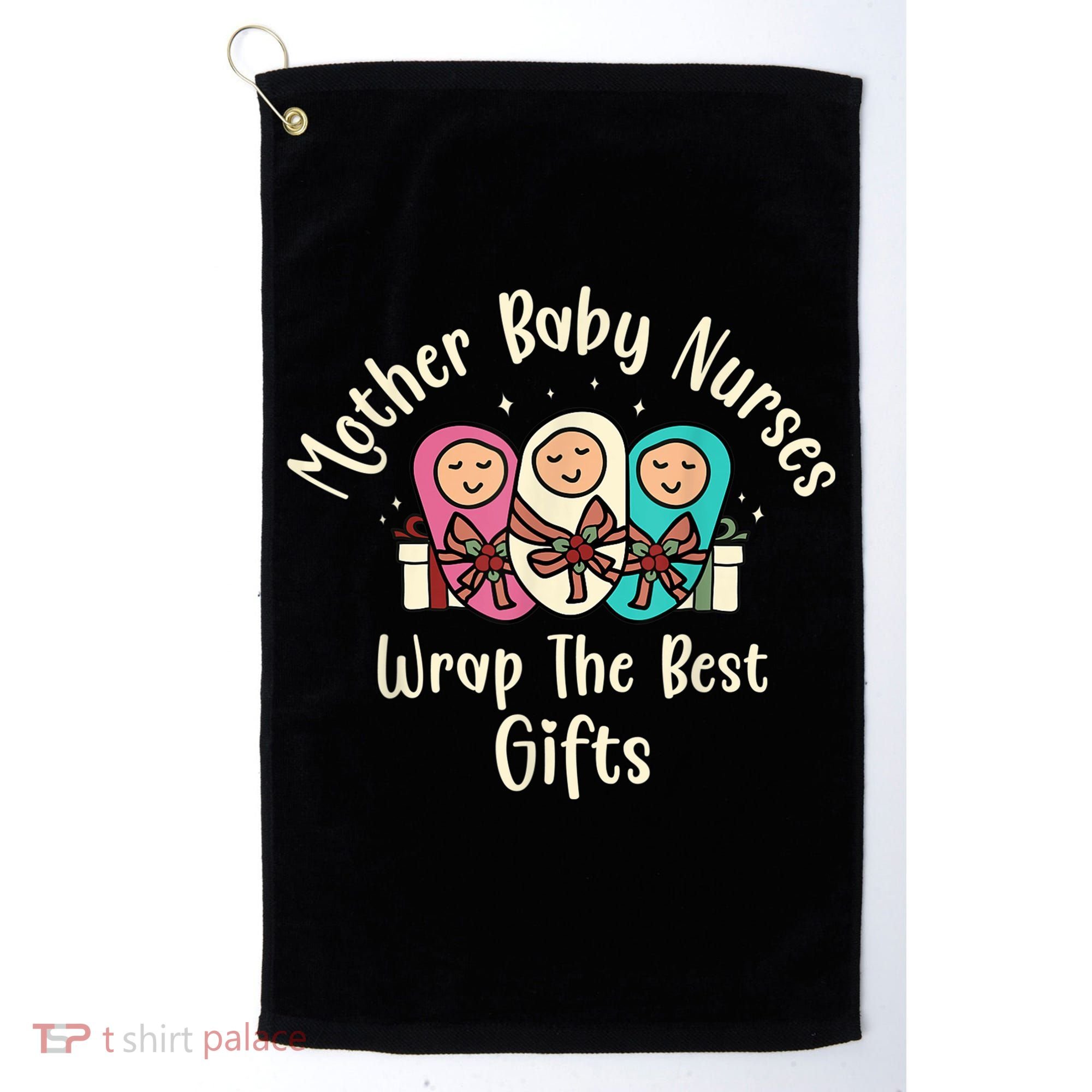 Christmas L&D Labor Mother Baby Nurses Wrap the Best Gifts Golf Towel