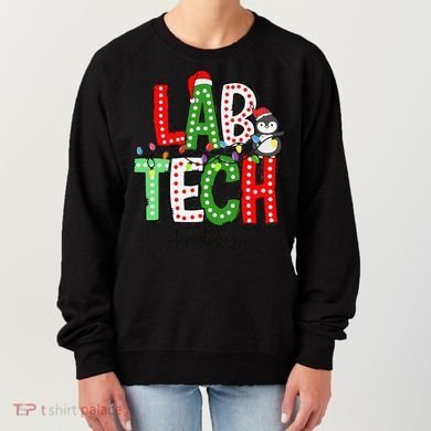 Christmas Lights Lab Tech Santa Hat Laboratory Xmas Lights Women's Sweatshirt