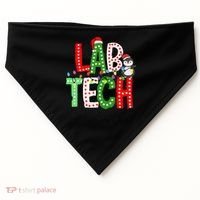 Christmas Lights Lab Tech Santa Hat Laboratory Xmas Lights USA-Made Doggie Bandana thumb 0