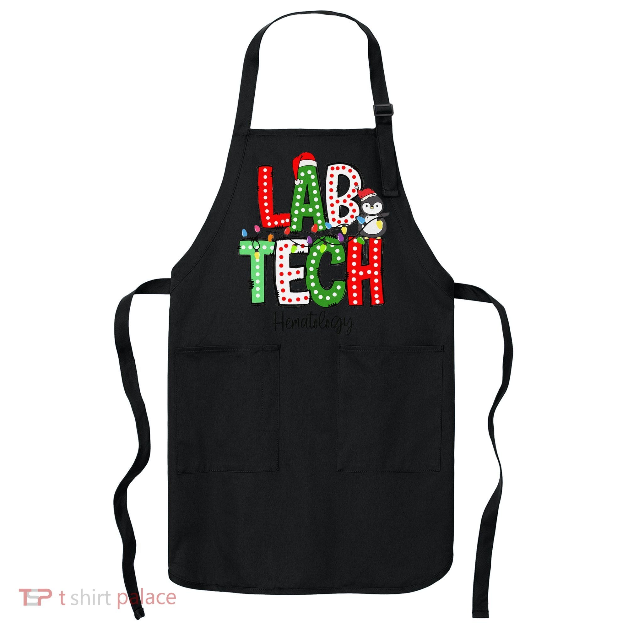 Christmas Lights Lab Tech Santa Hat Laboratory Xmas Lights Apron