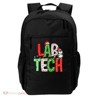 Christmas Lights Lab Tech Santa Hat Laboratory Xmas Lights Backpack