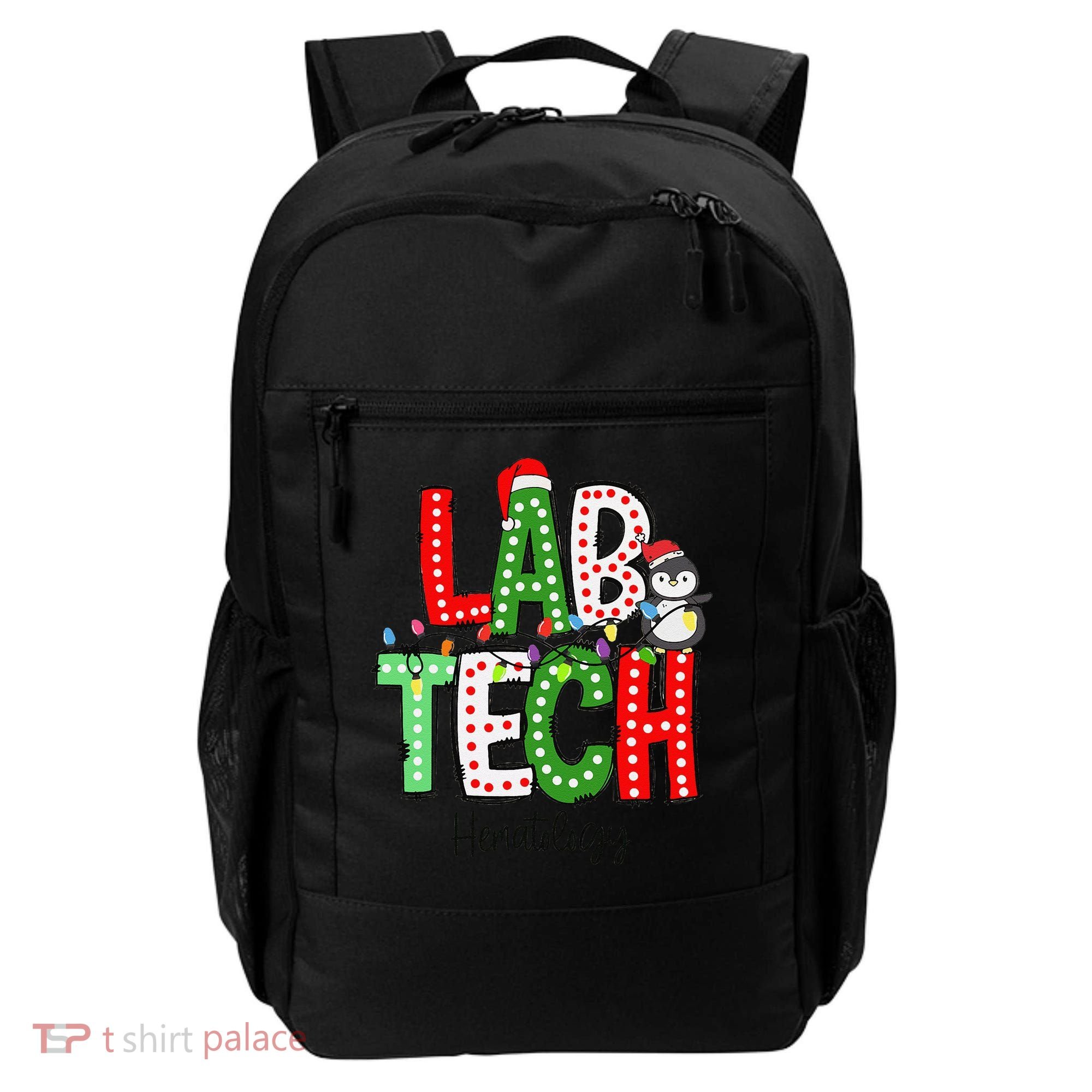 Christmas Lights Lab Tech Santa Hat Laboratory Xmas Lights Backpack