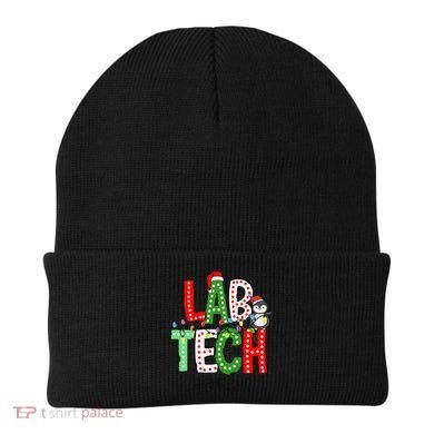Christmas Lights Lab Tech Santa Hat Laboratory Xmas Lights Beanie