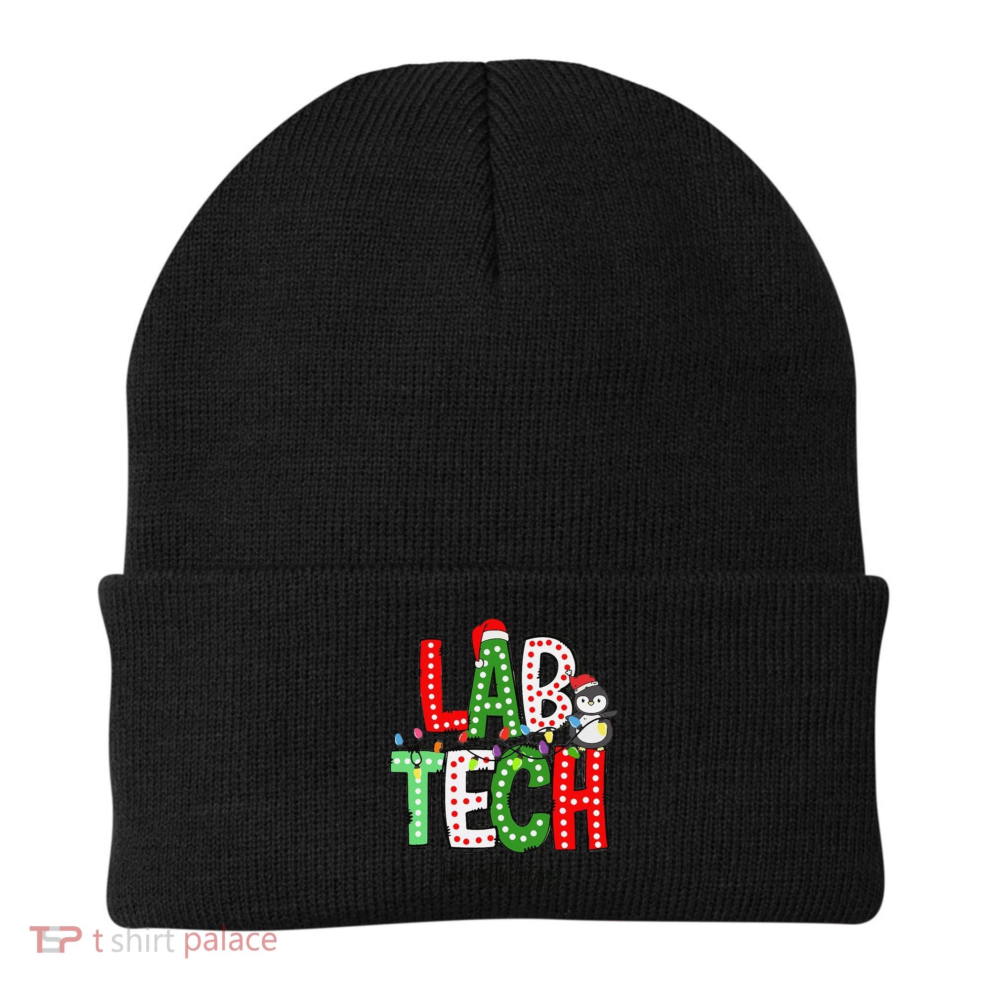 Christmas Lights Lab Tech Santa Hat Laboratory Xmas Lights Beanie